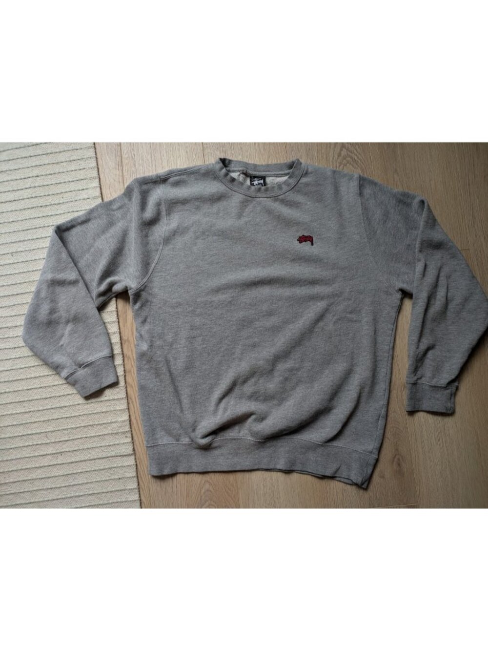 Vintage Stussy Sweatshirt Mens Medium Crewneck USA Y2K Grey
